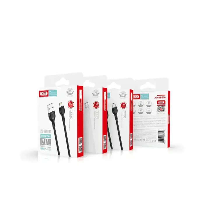 XO cable NB200 USB - USB-C 1,0m 2.1A black Foto 2