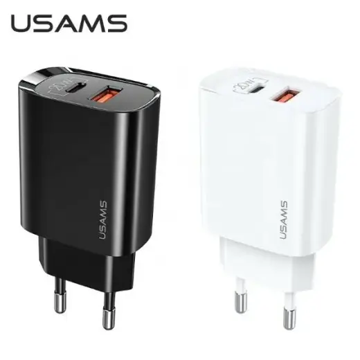 USAMS Ład. siec. 1xUSB-C+1xUSB T35 20W (only head) PD3.0 +QC3.0 Fast Charging biały|white CC121TC01 (US-CC121) Фото num