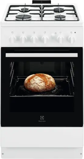Electrolux gāzes plīts, 50cm, balta Photo