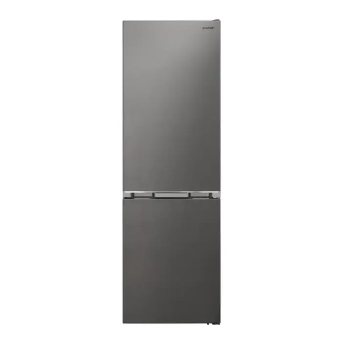SHARP ledusskapis ar saldētavu, 330l, 186 cm, nerūsējoša tērauda
