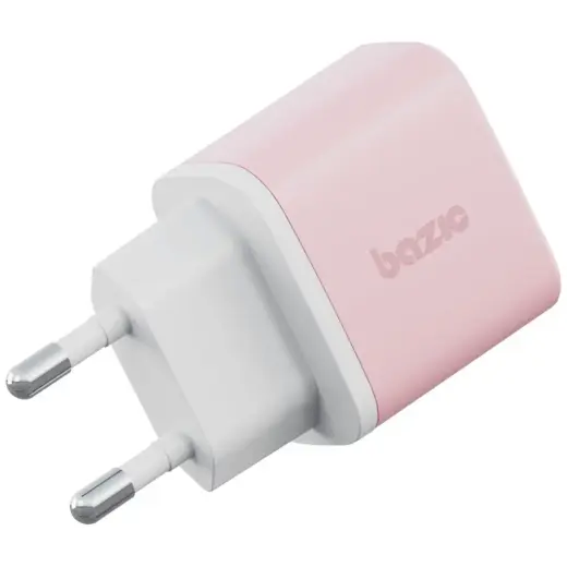 Wall charger Bazic GoPort Velox Kit USB-C|USB-A GaN 35W with cable pink Photo