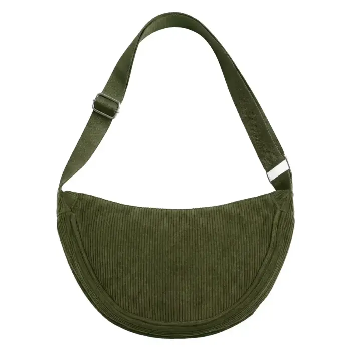 Universal corduroy Moon Bag Green