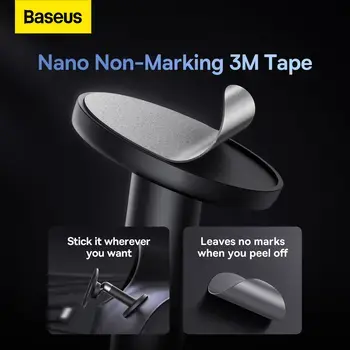 Baseus Car Holder C01 magnetIc with stick-on base (SUCC000001) black (damaged packaging) Foto 12