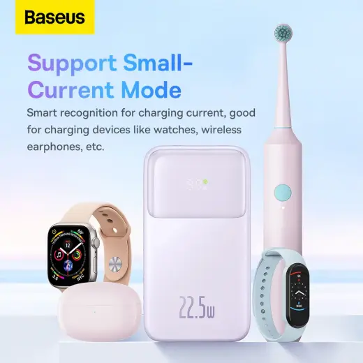 Baseus Comet Series powerbank with display 20000mAh 22.5W - purple + USB-A | USB-C cable Foto 3