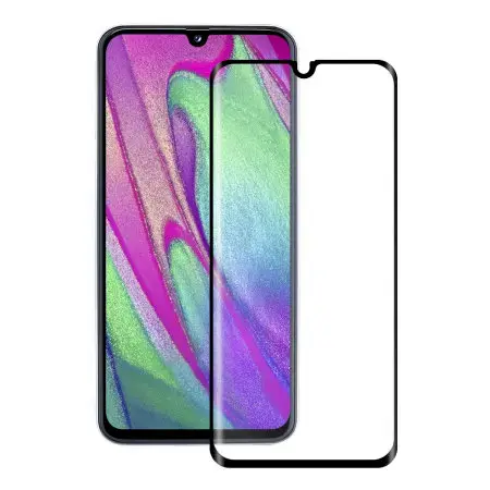 Rūdīts stikls 9D pilnībā pārklāts ar rāmi telefonam Samsung Galaxy A40 melns