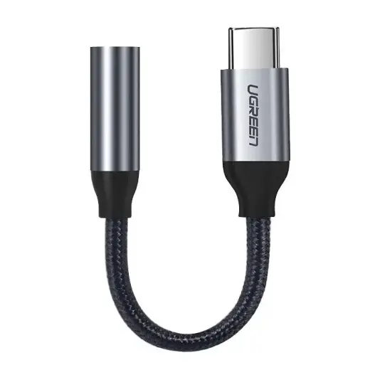 Ugreen 3,5 mm mini jack uz USB Type C austiņu adapteris 10cm pelēks (30632) Foto 1
