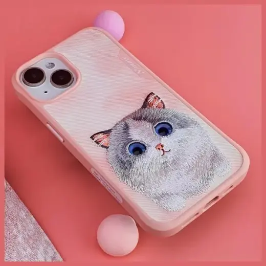 Nimmy Big Eyed Pet 2.0 Cat phone case for iPhone 15 Pro Max 6.7 pink Photo