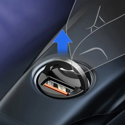 Baseus Tiny Star Mini Quick Charge auto lādētājs USB Port | 30W | QC | USB-A | pelēks Foto 14