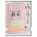 Nimmy Zestaw 2w1 notatnik + długopis      różowy|pink Big Eyed Pet 2.0 Cat Photo