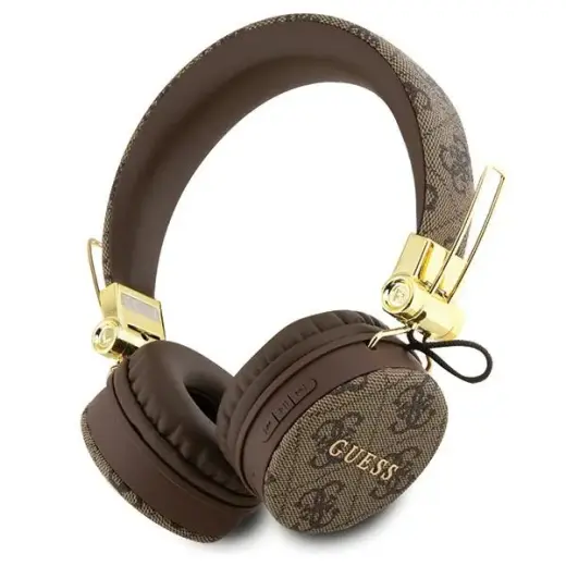Guess słuchawki nauszne Bluetooth GUBH704GEMW brązowy|brown 4G Metal Logo Фото num