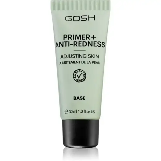Gosh, Primer+, Perfume Free, Neutralizes redness, Liquid Primer, 008, Anti-Redness, 30 ml
