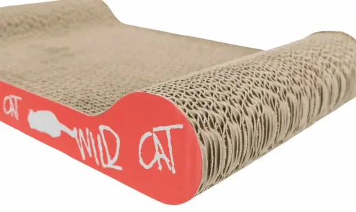 Nail sharpener : Trixie Wild Cat scratching cardboard, 41 × 7 × 24 cm, orange Photo