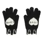 Gloves for touch screens LOVE BLACK Photo