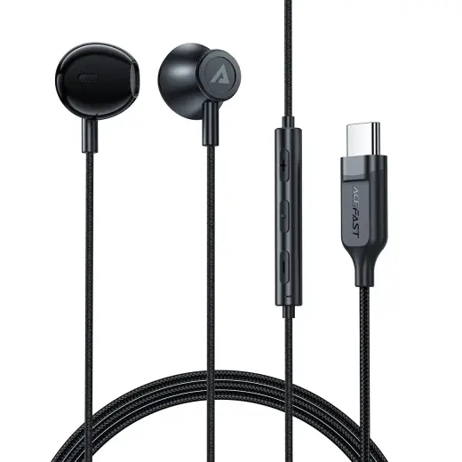 Acefast L2 in-ear headphones with USB-C connector, microphone and remote control 1.2 m - black Foto 2