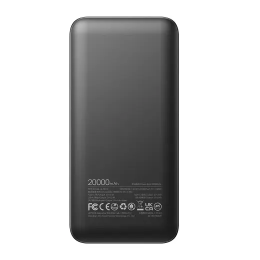 Joyroom JR-PBF14 ārējais akumulators (powerbank) | 20000 mAh | 12W | USB-A, USB-C | melns Foto 2