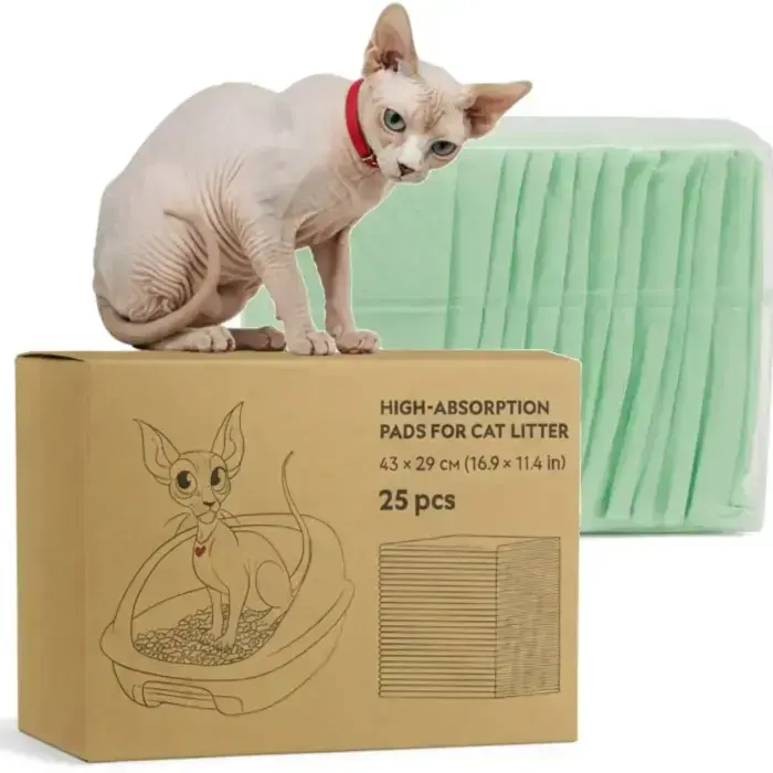 KOTOMODA Absorbent Pads for Cat Litter Boxes, 43 × 29 cm, 25 pcs.