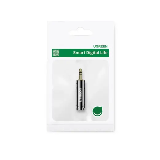 UGREEN adapter | adapter from 3.5 mm jack to 6.5 | 6.35 mm mini jack (grey) Photo