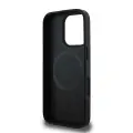 DKNY PU Leather Repeat Pattern Bottom Stripe MagSafe Case for iPhone 16 Pro Black — Foto 4