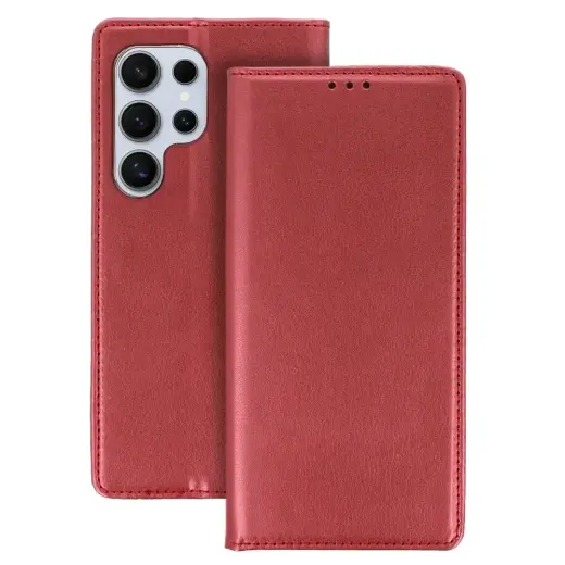 Smart Magneto Case for Xiaomi Redmi 14C burgundy