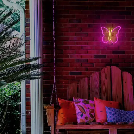 Neon LED Light BUTTERFLY pink NNE03 Neolia Foto 8