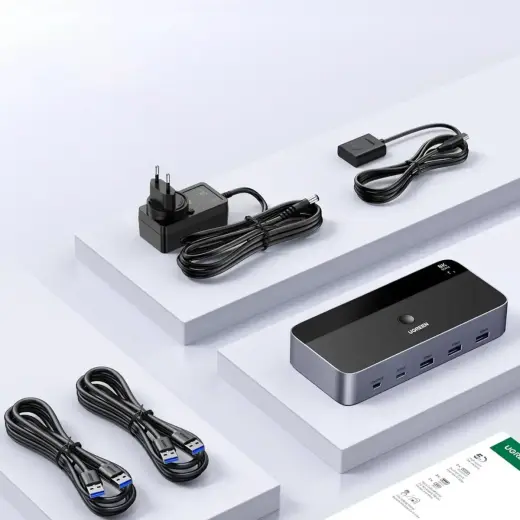 Ugreen AK700 DisplayPort 8K 60Hz KVM Switch – Gray Foto 5