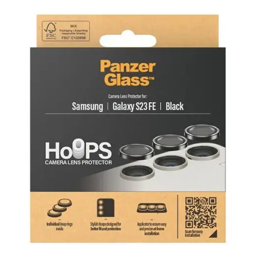 PanzerGlass Hoops Camera Sam S23 FE czarny|black 0460 camera lens protector hoop optic rings Foto 4