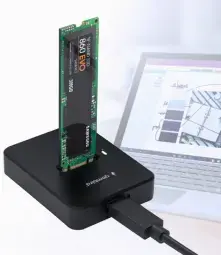Dokstacija Gembird Desktop USB Type-C M.2 SATA & NVME SSD Drive Docking Station Фото num