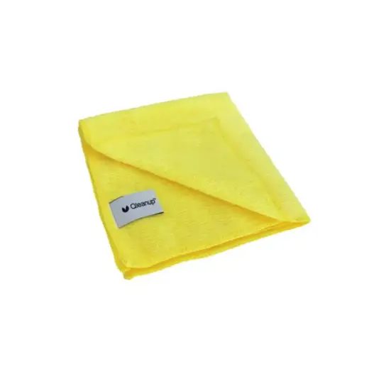 Салфетки из микрофибры 250 г/м², 30x30 см, 10 шт., QLEANUP, желтый цвет.