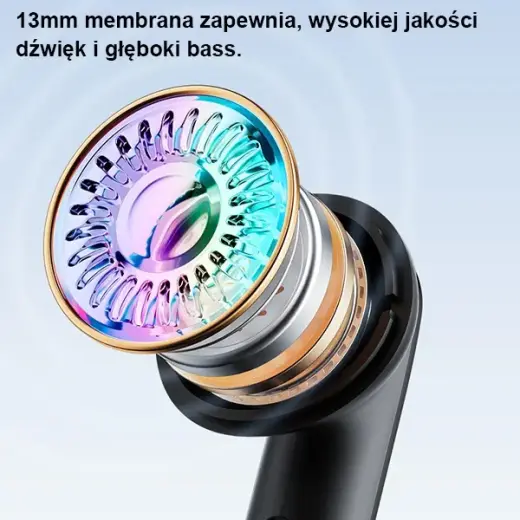 AWEI słuchawki Bluetooth 5.3 T66 TWS + stacja dokująca czarny|black Foto 4