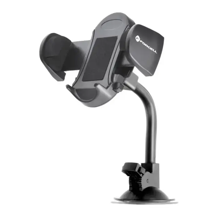 Car phone holder Forcell F-Grip Oval 17 cm windshield / dashboard / air vent black Photo