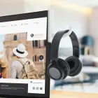 Headphone holder for the monitor white Foto 2