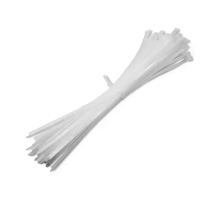 Qoltec Reusable Self-locking cable tie | 7.2*400 mm | Nylon UV | White Foto 3