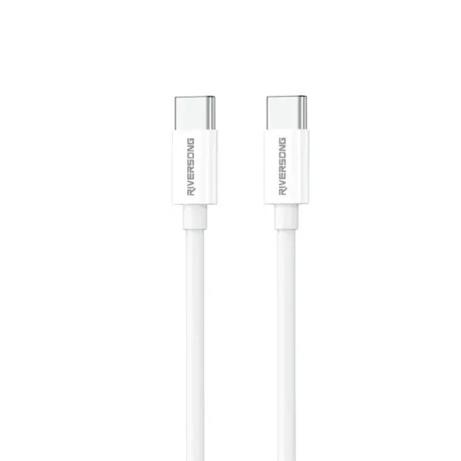 Riversong cable Lotus 08 USB-C - USB-C 1,0m 3A light grey CT76 Photo