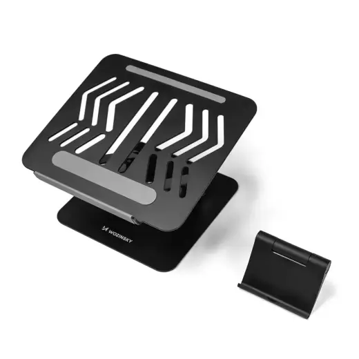 Wozinsky WRS-CPY84SB 360 Aluminum Laptop and Tablet Stand + Free Smartphone Stand - Black Photo