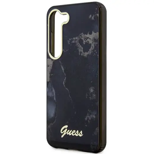 Guess GUHCS23MHTMRSK S23+ S916 czarny|black hardcase Golden Marble Collection Фото num