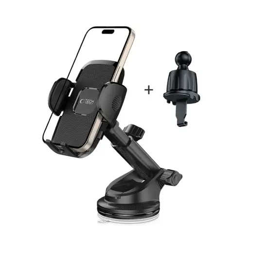 Tech-Protect V3 Car Holder for Dashboard, Windshield or Air Vent Mount - Black Foto 2