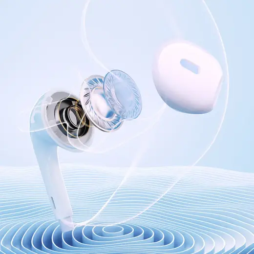 QCY LH1 In-Ear Wired Headphones with Remote and Microphone 1.15m - White Foto 6