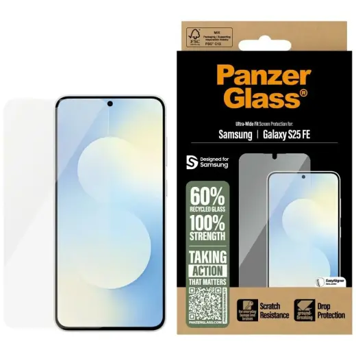 Szkło hartowane PanzerGlass Ultra-Wide    Fit do Samsung Galaxy S25 FE