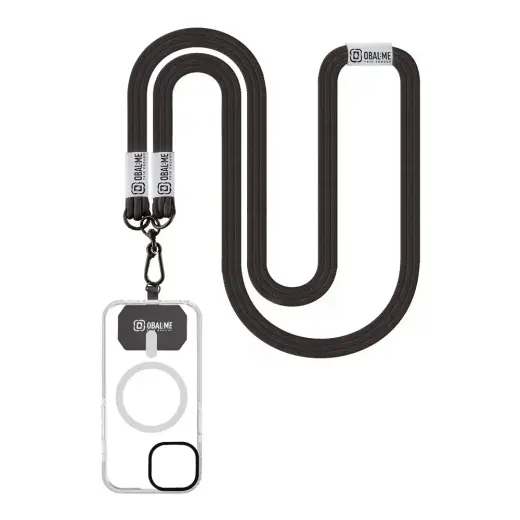 OBAL:ME NeckTag Trio Rope for Mobile Phone Black