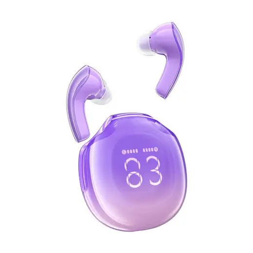 Earphones TWS Acefast T9, Bluetooth 5.3, IPX4 (grape purple) Foto 2