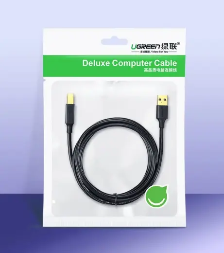 UGREEN US135 USB 2.0 A-B printer cable, gold plated, 1.5m (black) Photo