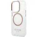 Guess GUHMP15XHTRMD iPhone 15 Pro Max 6.7" złoty|gold hard case Metal Outline Magsafe Фото num
