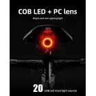 Rockbros Q5 Rear Bike Light with Intelligent Stop System - Black Foto 10