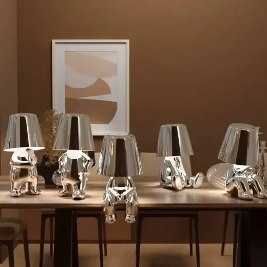 Night lamp Silver Man design E Фото num