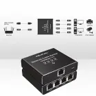 Qoltec Splitter Ethernet mini SWITCH 1x4 RJ45 | 1000Mb/s | USB-C | Aluminium Foto 8
