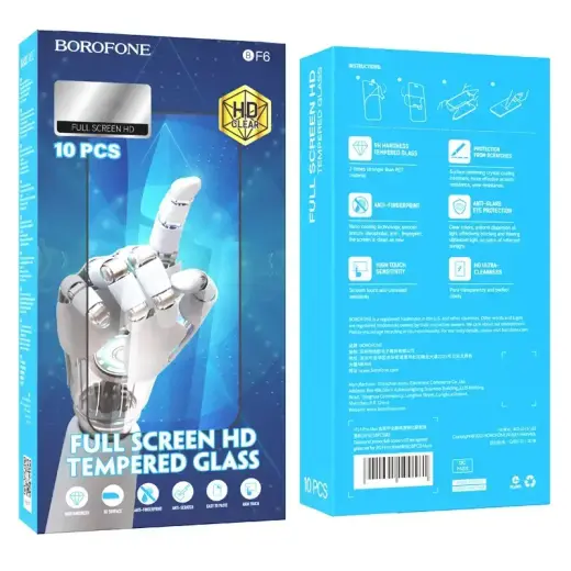 Borofone Tempered glass BF6 Diamond Armor Full Screen HD for Iphone 14 Pro - 10 pieces Foto 9