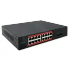 Qoltec Gigabit Ethernet SWITCH | 16x RJ45 | 2x SFP | 1000 Mb/s Foto 1