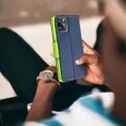 FANCY Book case for XIAOMI Redmi Note 13 Pro 4G navy / lime — Foto 6