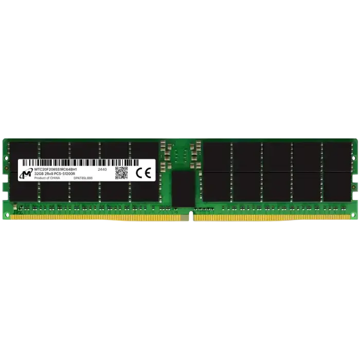 MICRON DDR5 RDIMM 32GB 2Rx8 6400 CL52 (16Gbit) (Single Pack)
