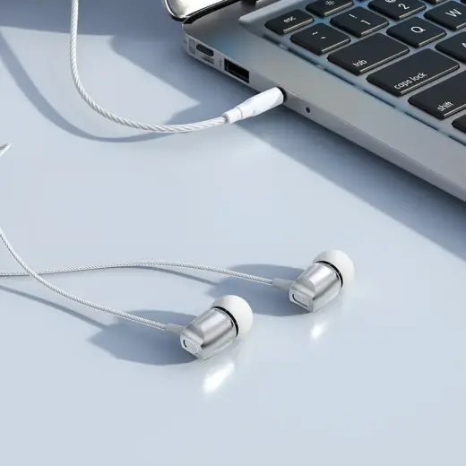 Borofone Earphones BM66 New Sound with microphone silver Foto 4